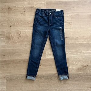 American Eagle Outfitters Deep Blue Stretch Jeans